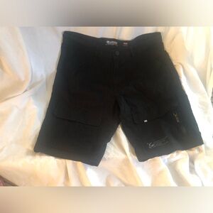 Black cargo shorts